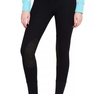 Tuffrider Ladies Lowrise Pull-on Knee Patch Riding Breeches
