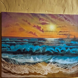 Acrylic Canvas Sunset Painting