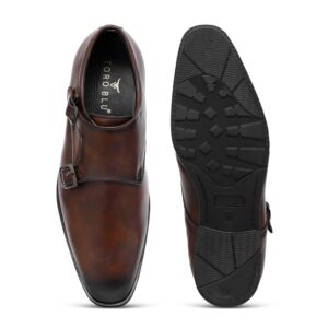 Toro Blu Men Formal Double Monk Strap Shoes