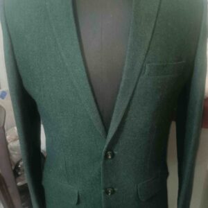 Monet Carol Premium Quality Woolen Green Blazer for Men