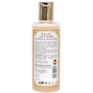 Khadi Natural Herbs Face Wash with Licorice & Sandalwood – for Radiant Skin | No Parabens | 210ml