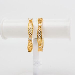 Elegant Silver Base Gold Plated Designer Bracelet – 34gm
