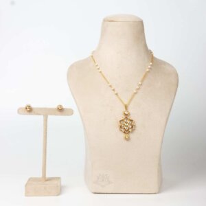 Genuine OEM Silver Necklace Set with Earrings – 20gm Gold-Plated | Shri Mangal Product | Factory-Direct Pricing
