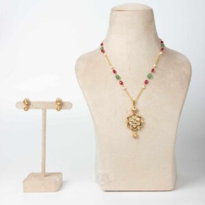 Genuine OEM Silver Necklace Set with Earrings – 20gm Gold-Plated | Shri Mangal Product | Factory-Direct Pricing