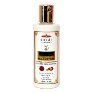 Khadi Ayurvedic Face & Body Milk – Flaxseed & Argan Oil | Ultra-Rich Anti-Aging Formula