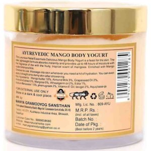 Khadi Ayurvedic Mango Body Yogurt – 100g | Deep Hydration | Paraben & Sulfate Free | For Soft & Nourished Skin